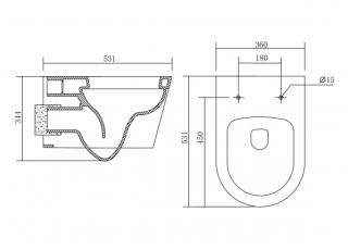 Подвесной унитаз Aquatek Бетта AQ1253WS безободковый белый